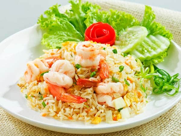 ข้าวผัดกุ้ง Food recipes Shrimp fried rice 1